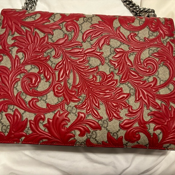 Gucci Red GG Supreme Canvas and Leather Medium Dionysus. - Picture 7 of 9